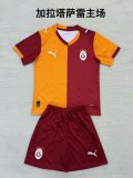 25/26 Galatasaray Home Kids Kits  1:1 Quality Soccer Jersey