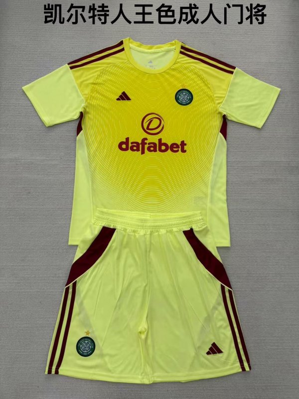 25/26 Celtic Goalkeeper Adult Kits 1:1  Quality  Soccer Jersey（成人套装）