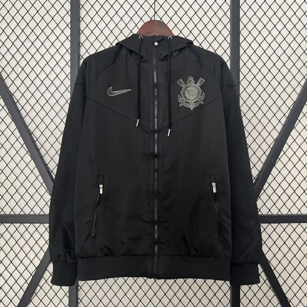 25/26 Corinthians Black Windbreaker