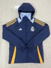 25/26 Real Madrid Blue Windbreaker