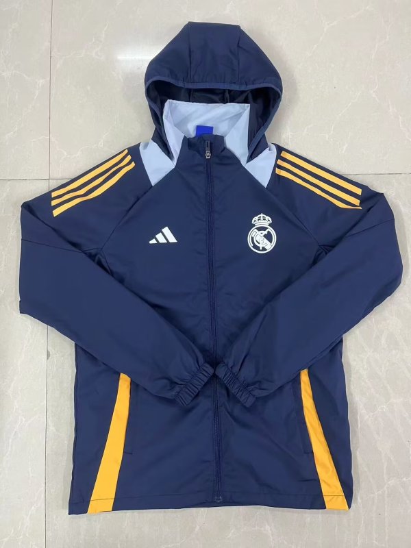 25/26 Real Madrid Blue Windbreaker