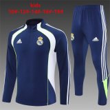 25/26 Real Madrid Light Blue Kids  Retro version 1:1 Quality Training Jersey