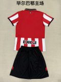 25/26 Athletic Bilbao Home Kids Kits 1:1 Quality  Soccer Jersey