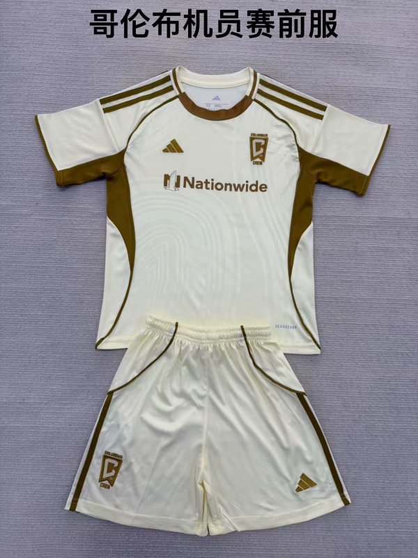 25/26 Columbus Crew Pre match uniform Kids 1:1 Quality Soccer Jersey