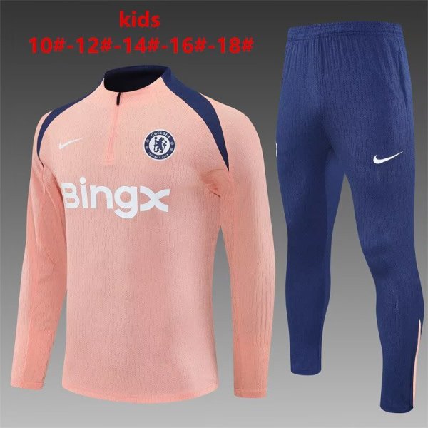 25/26  Chelsea Kids Light Pink Player Version 1:1 Quality Training Jersey
