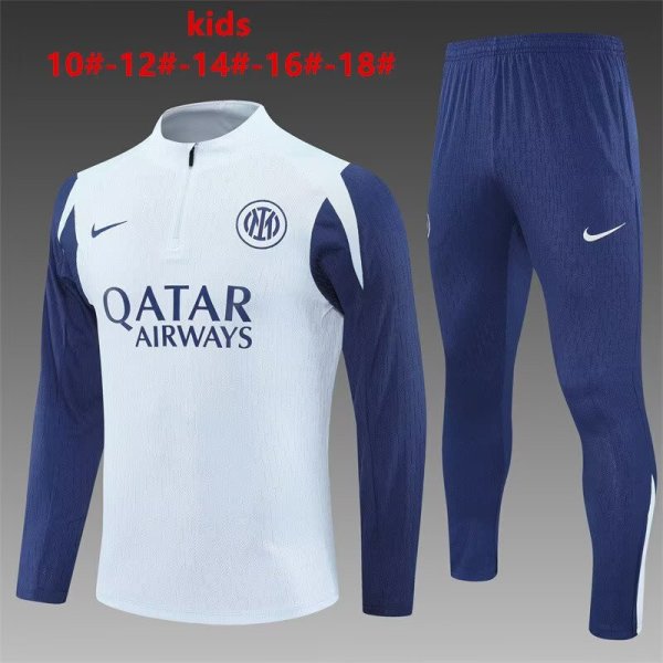 25/26  Inter Milan Kids  Light Gray  Player Version 1:1 Quality Training Jersey