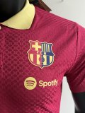25/26 Barcelona Training Clothes Red PLayer 1:1 Quality Soccer Jersey
