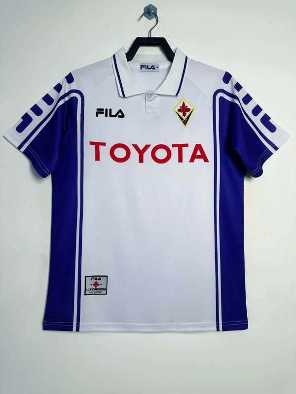 1999/2000 Fiorentina Away Fans 1:1 Quality Retro Soccer Jersey