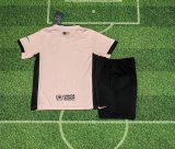 25/26 Barcelona  Light  Pink Kids Kits 1:1 Quality Soccer Jersey