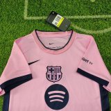 25/26 Barcelona  Special Edition Dark Pink Kids Kits 1:1 Quality Soccer Jersey