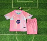 25/26 Barcelona  Special Edition  Pink Kids Kits 1:1 Quality Soccer Jersey