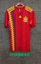 2018 Spain Home Red Fans 1:1 Quality Retro Soccer Jersey
