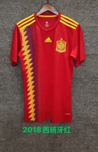 2018 Spain Home Red Fans 1:1 Quality Retro Soccer Jersey