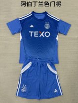 25/26  Aberdeen Blue Goalkeeper Kids Kits 1:1 Quality Soccer Jersey
