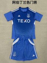 25/26  Aberdeen Blue Goalkeeper Kids Kits 1:1 Quality Soccer Jersey