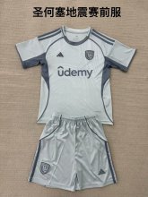 25/26 San Jose Earthquakes Home Kids 1:1 Quality Soccer Jersey