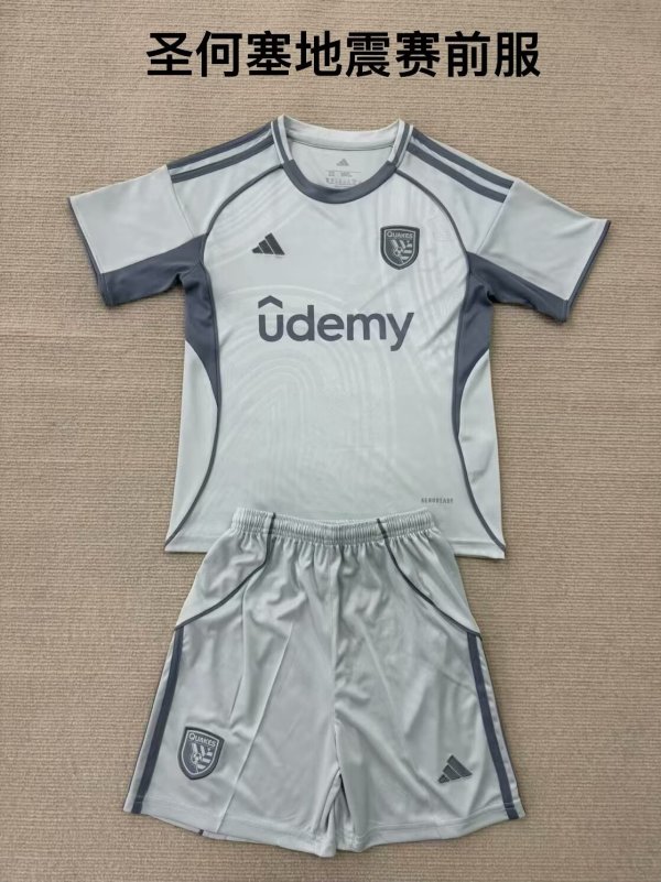 25/26 San Jose Earthquakes Home Kids 1:1 Quality Soccer Jersey