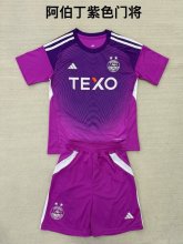 25/26  Aberdeen Purple  Goalkeeper Kids Kits 1:1 Quality Soccer Jersey