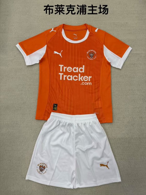 25/26 Blackpool Home Kids 1:1 Quality Soccer Jersey