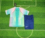 25/26 Barcelona  Special Edition Blue Kids Kits 1:1 Quality Soccer Jersey