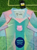 25/26 Barcelona  Special Edition Blue Kids Kits 1:1 Quality Soccer Jersey
