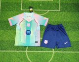 25/26 Barcelona  Special Edition Blue Kids Kits 1:1 Quality Soccer Jersey