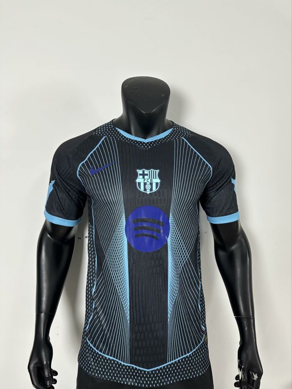 25/26 Barcelona Design Black Blue PLayer 1:1 Quality Soccer Jersey