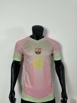 25/26 Barcelona Design Pink Green PLayer 1:1 Quality Soccer Jersey