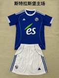 25/26 RC Strasbourg Alsace Home Kids Kits 1:1 Quality Soccer Jersey