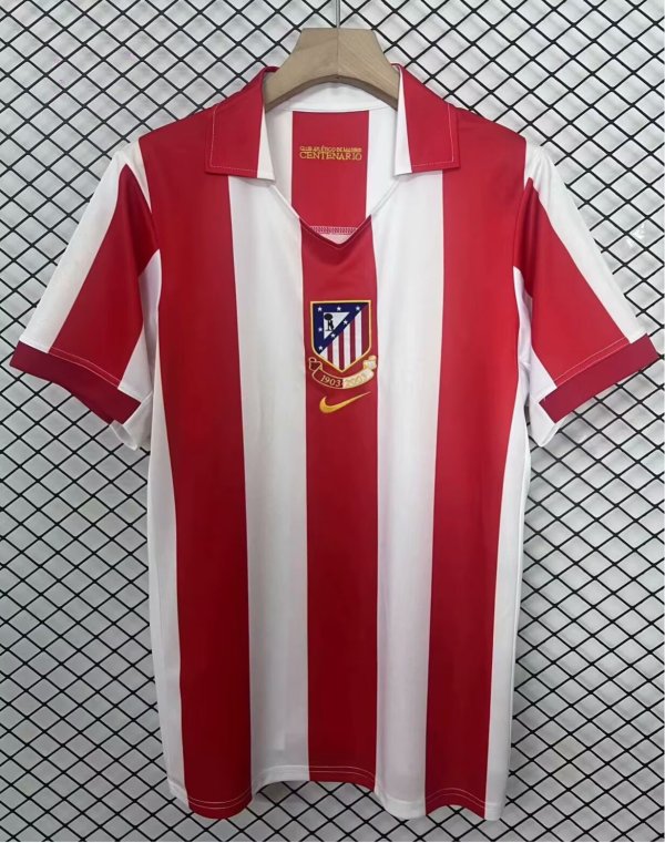 2003/2004 Atletico Madrid  Centennial commemorative edition Retro 1:1 Quality Soccer Jersey