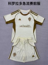 25/26 Colorado Rapids  Pre match uniform Kids Kits 1:1 Quality Soccer Jersey
