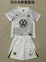 25/26 Wolfsburg  Away Kids 1:1 Quality Soccer Jersey
