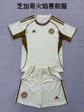25/26 Chicago Fire FC Pre match uniform Kids 1:1 Quality Soccer Jersey