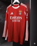 25/26  Benfica Home   Long sleeve Fans 1:1 Quality Soccer Jersey