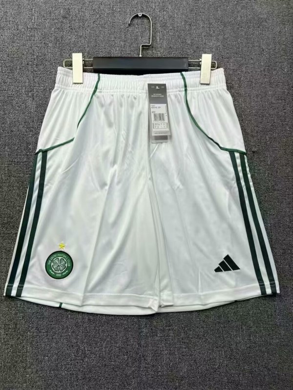 25/26 Celtic Home White 1:1 Quality Shorts
