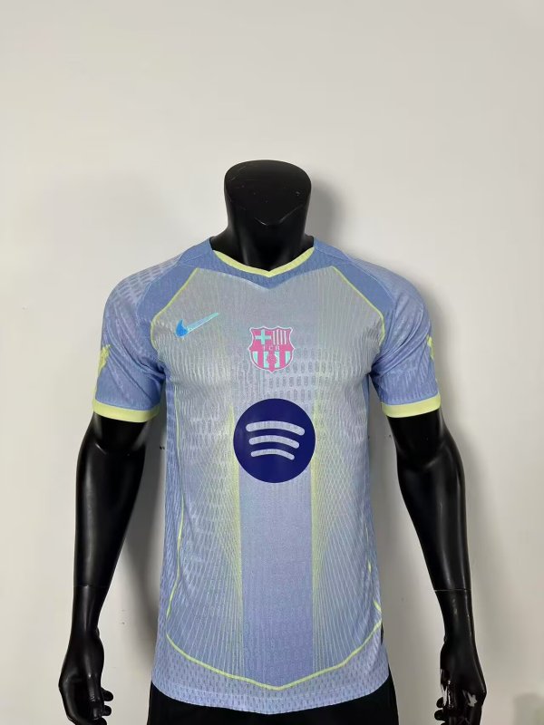 25/26 Barcelona Design Blue Yellow PLayer 1:1 Quality Soccer Jersey