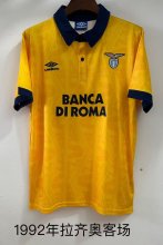 1992 Lazio Away Fans Retro 1:1 Quality Soccer Jersey