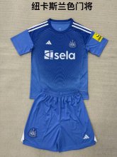 25/26 Newcastle Goalkeeper Blue  Kids Kits 1:1 Soccer Jersey