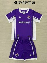 25/26 Florence Home Kids Kits  1:1 Quality Soccer Jersey