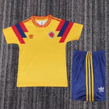 1990 Colombia Home Kids Retro 1:1 Quality Soccer Jersey