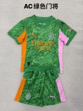 25/26 AC Milan Goalkeeper Green Kids 1:1 Quality Soccer Jersey