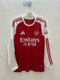 25/26 Arsenal Home Fans  Long sleeve 1:1  Quality Soccer Jersey