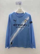25/26 Manchester City Home Long Sleeve Fans  1:1 Quality Soccer Jersey