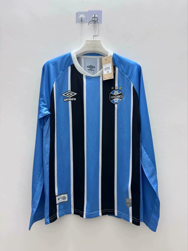 25/26 Gremio Home Long Sleeve Fans 1:1 Quality Soccer Jersey(不带广告)