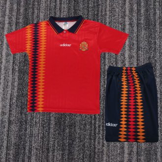 1994 Spain Home Kids Kits  Retro 1:1 Quality Soccer Jersey