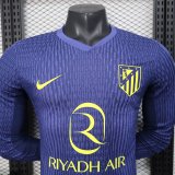 25/26  Atletico Madrid Away Long Sleeve Player 1:1 Quality Soccer Jersey