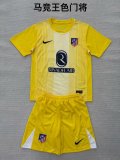 25/26 Atletico Madrid  Goalkeeper Kids Kits 1:1 Quality Soccer Jersey
