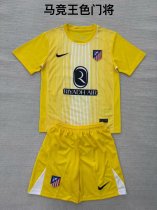 25/26 Atletico Madrid  Goalkeeper Kids Kits 1:1 Quality Soccer Jersey