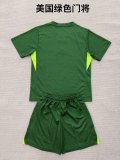 25/26 USA  Green Goalkeeper 1:1  Kids Soccer Jersey
