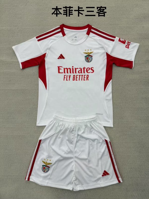 25/26 Benfica Third Kids Kits 1:1 Quality Soccer Jersey
